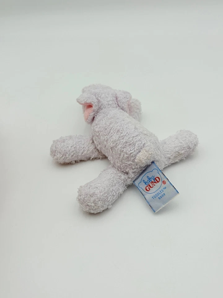 Baby GUND Toodles 大象毛绒紫色粉彩婴儿摇铃可爱托儿所 5849 — 第 3/4 张图片