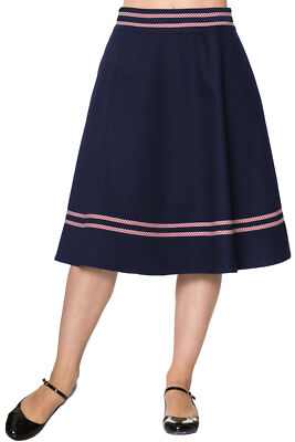Dancing Days »J'ADORE CHAMBRAY« 50s Gingham SWING SKIRT A-Linie Rock Rockabilly