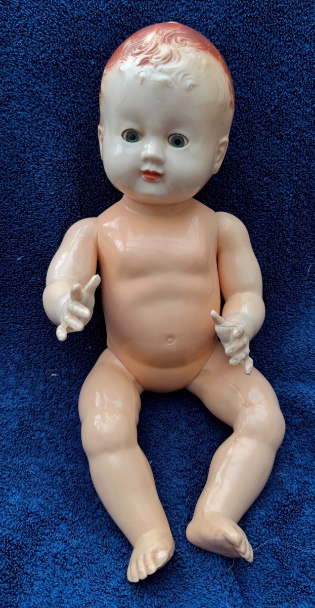 1940's VINTAGE PEDIGREE DELITE HARD PLASTIC BOY DOLL