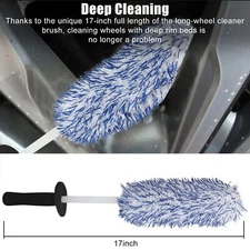 17" Car Wheel Brush Rims Tire Seat Engine Wash Cleaning Kit Auto Detailing Kit