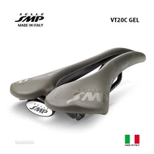 NEW Selle SMP VT20C GEL Saddle : GREY-BROWN - MADE IN iTALY! 