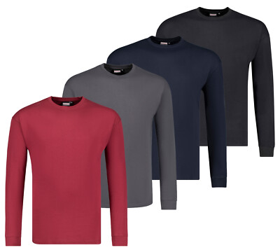 ADAMO Herren Langarmshirt Übergröße Longsleeve T-Shirt in 4 Farben extra lang