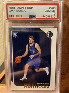 2018 Luka Doncic NBA Hoops Rookie RC #268 PSA 10 Dallas ...