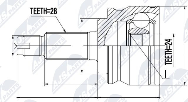 NPZ-SU-032 NTY Joint Kit, drive shaft for SUZUKI