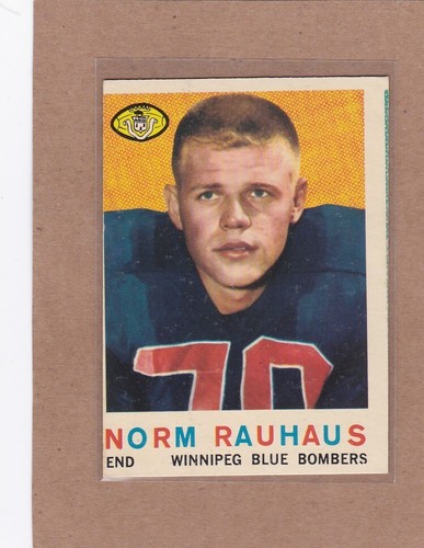 Norm Rauhaus #1 1959 Topps CFL card