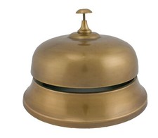 Campana de mostrador de metal de tamaño masivo estilo vintage - latón antiguo sobre aluminio