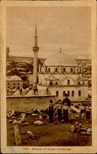 IMV02257 moschee mit kuppel un minarett north macedonia