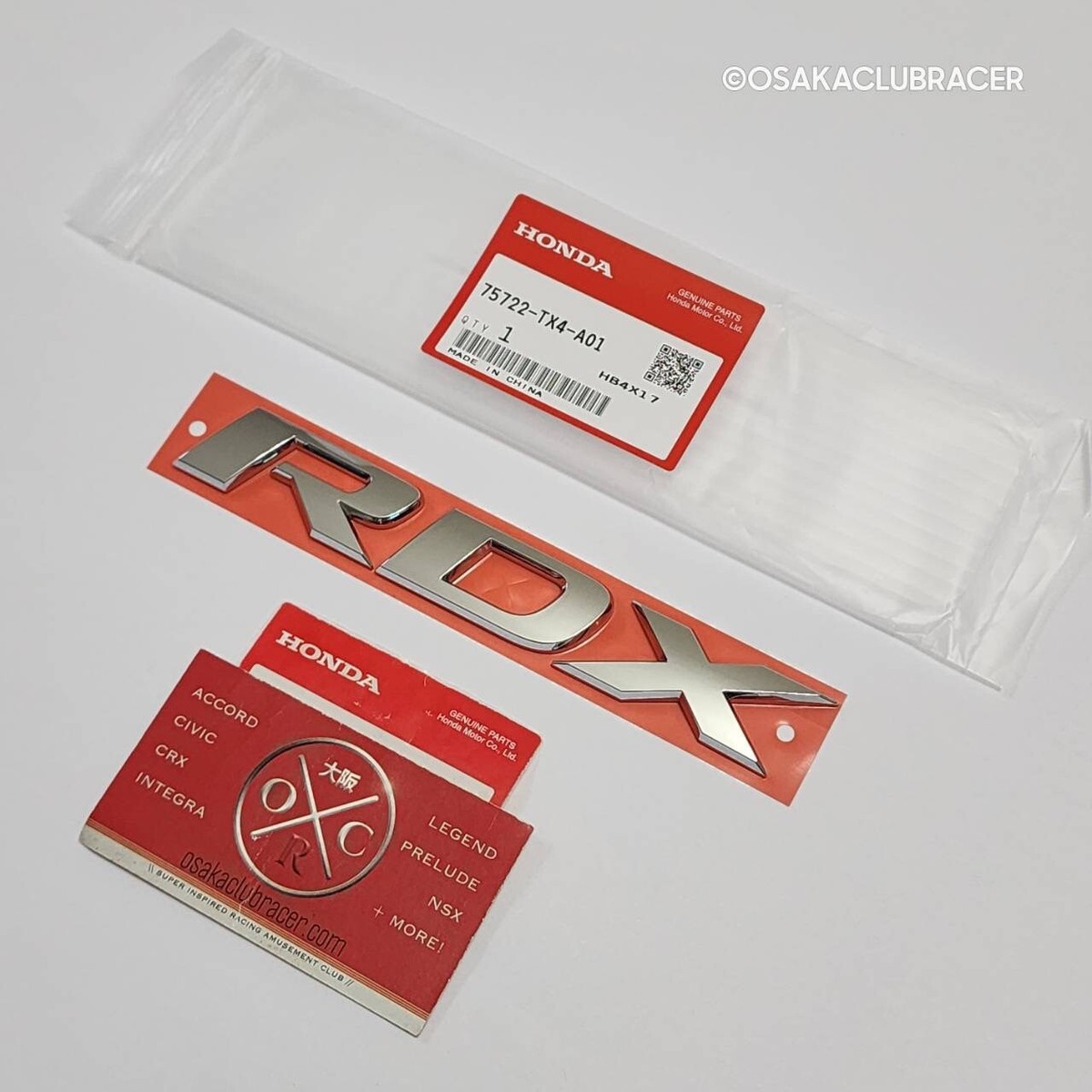 Genuine OEM 2013-2016 Acura RDX Rear Emblem Trunk Badge New 75722