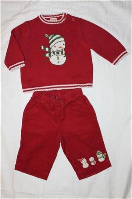 NWT GYMBOREE Made of Snow SNOWMAN SWEATER and PANTS Outfit 2pc clothes 3 6 month