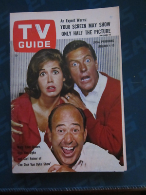 TV Guide Magazine January 1964 Mary Tyler Moore Dick Van Dyke Carl
