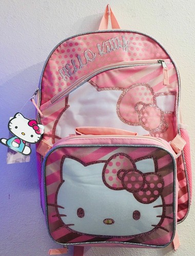 Hello Kitty Backpack Pink Hearts 16 