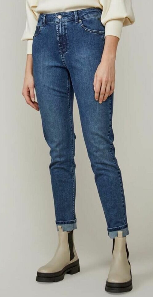 Summum Woman Tapered Jeans Amsterdam Blue Daze Stretch Denim 10 Uk BNWT RRP £131