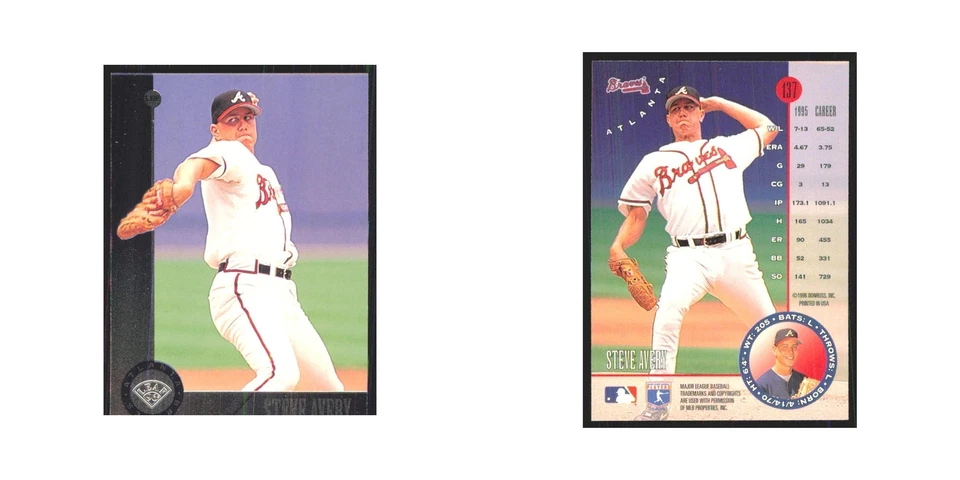 1996 Leaf Steve Avery Braves #137 - Image 3 of 3