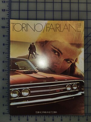 Brochure FORD 1969 - Modèles TORINO, FAIRLANE, COBRA - État D'usage, Collection USA