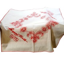 Vintage 1950s Roy Rogers and Dale Evans Word Books Bandana Linen Scarf Rare