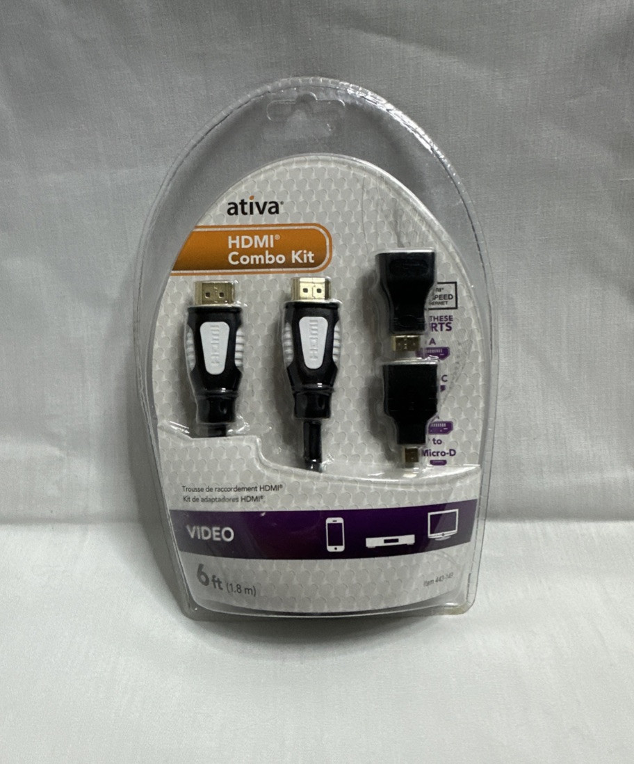 Ativa 6ft HDMI Cable Kit with 4K Ultra HD Support-image