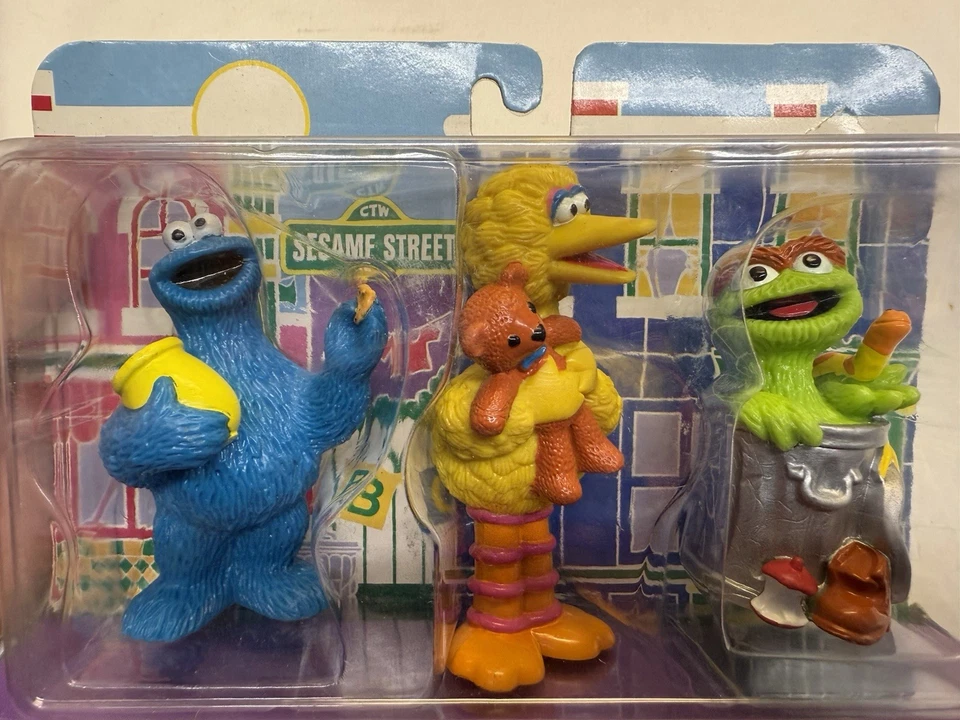 复古 未拆封 1997 年 Tyco 幼儿园 芝麻街 COOKIE BIG BIRD GROUCH 公仔 — 第 2/4 张图片