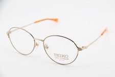 NEW SEIKO T359 7-B GOLD HAVANA GUNMETAL AUTHENTIC FRAMES EYEGLASSES 54-16