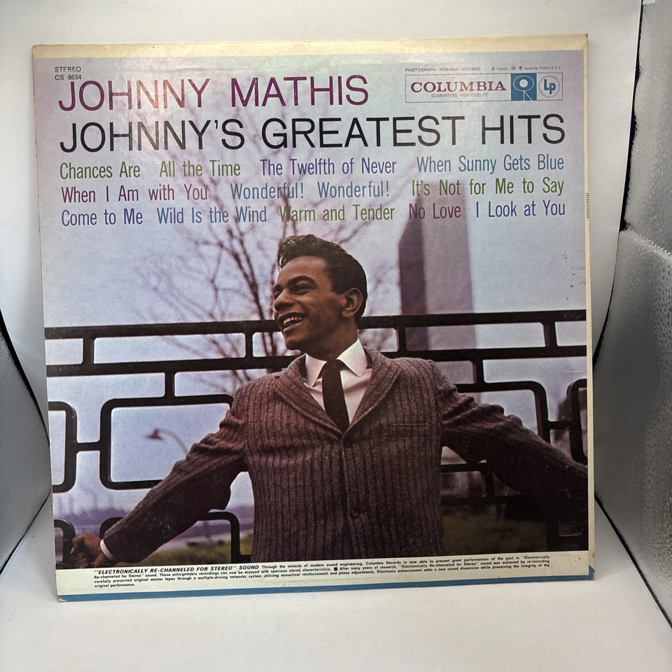 Johnny Mathis Greatest Hits LP Columbia CS 8034 Stereo Vinyl 60s Pop - Image 2 of 4