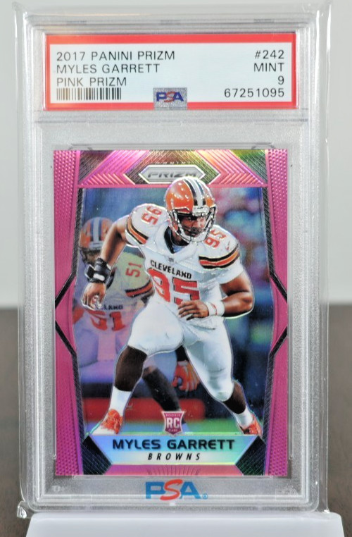 2017 Panini Prizm - Rookies Myles Garrett #242 Pink Prizm (RC) Browns Legend