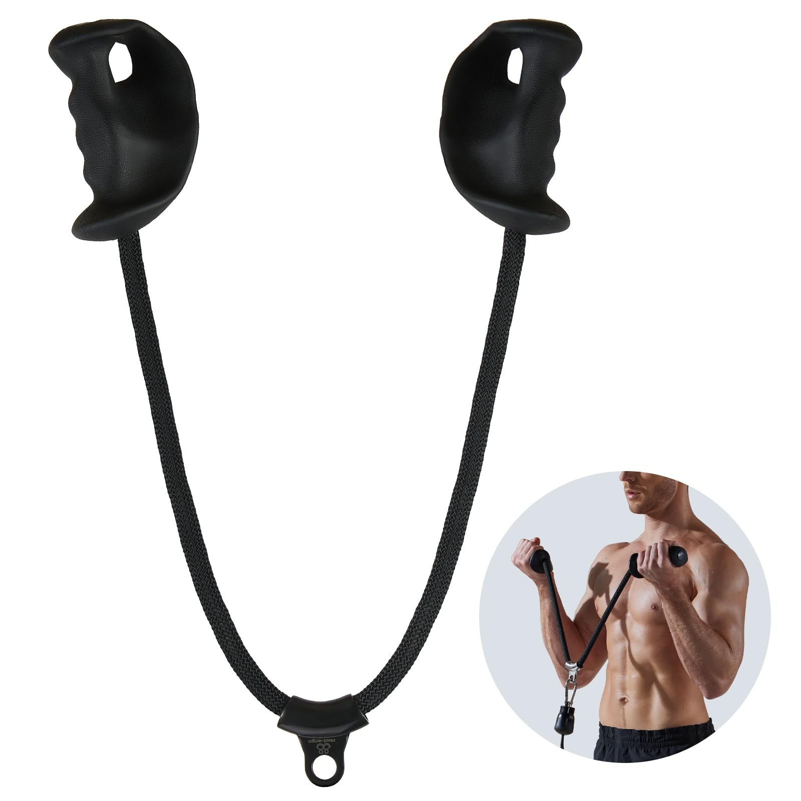 Cuerda de bíceps, accesorio de ejercicio de curl de bíceps para máquina de cable gimnasio