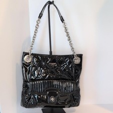 Coach Poppy Liquid Glass Patent Leather Shoulder Bag With Nickel Hardware Y2K