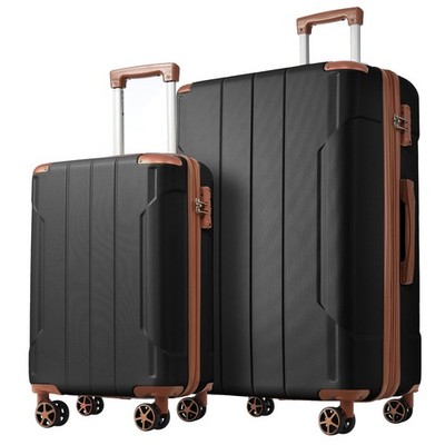 Carry-on 20'' and Expandable 28'' Hardshell Luggage Suitcase Set Spinner Wheels