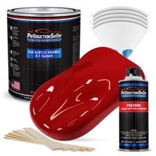 Productionshop High Gloss Victory Red Acrylic Enamel Gallon Kit Auto Paint
