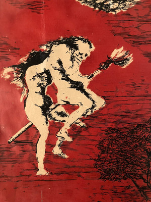 Sehr Schöner Siebdruck Nach Goya 1974 Luc Herbier Hexe Hexerei Kunst