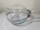 Vintage PYREX Flameware Glass 6 Cup Coffee Tea Pot With Lid