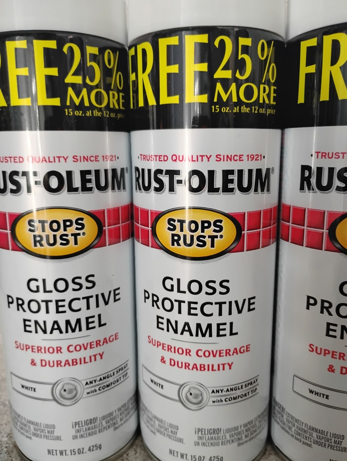 Rust-Oleum Gloss Protective Enamel 376886 Gloss White 11x Pack 15oz Per Can