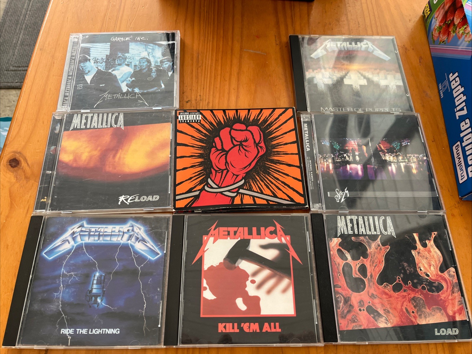Lot of 8 Metallica CD's Kill Em All/Ride The Lightning/Metallica/Load/Reload/S&M