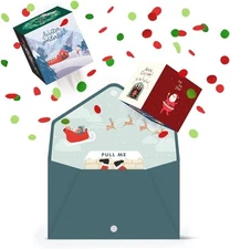 PopBox Pop-Up Christmas Card with Confetti Surprise Gift Box Explosion