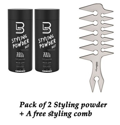 Lv3 Styling powder ( pack of 2) + styling comb