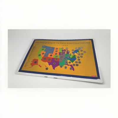1999-2008 First State Quarters of the United States Collector Map Complete + Box