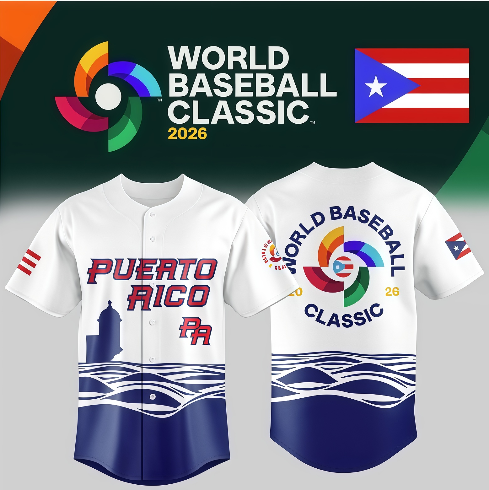 2026 World Baseball Classic Puerto Rico Team Puneta Battle Cry - S to 5XL