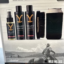 Wild Willies Yellowstone Collection "The Cowboy" Premium Beard Gift Set New
