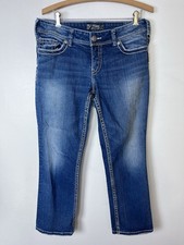 Silver Suki Capri Jeans Women's 30 Medium Wash