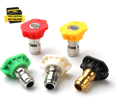 #ad Pressure Washer Nozzle Tips 5 Pack 2.5 GPM Orifice 2.5 1 4quot; Quick Connect 0 $11.14