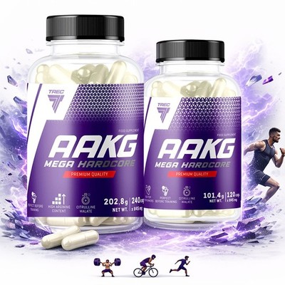 AAKG MEGA HARDCORE 120-240 Kapseln mit AAKG & Citrullinmalat für Ausdauer & Pump