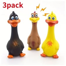 3-piece Pet dog toy screaming chicken squeezing sound toy