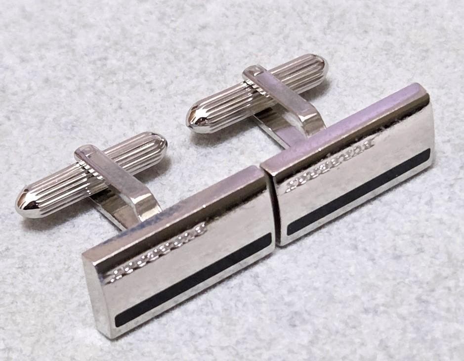 BURBERRY Cufflinks Silver Rectangle Shape [Very g… - image 7