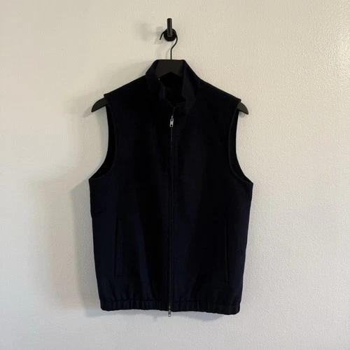 Suitsupply Full Zip Vest in Pure Cashmere Navy Blue Size S - product listing photo