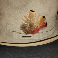 Lot of Vtg Men's Stetson Suede Leather Hat Fedora Size 7 1/4 Same Size Dobbs.