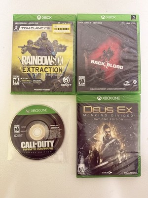 COD Infinate Warfare Loose, Back 4 Blood, Deus EX, R6 Extraction New Sealed Xbox