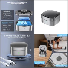 Wireless Charging Case Compatible with Oura Ring Gen 4 Charger Size 11