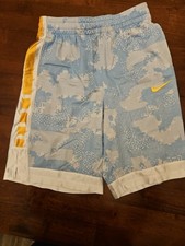 Nike Standard Fit Boys Dri Fit Shorts Size XL Light Blue And White