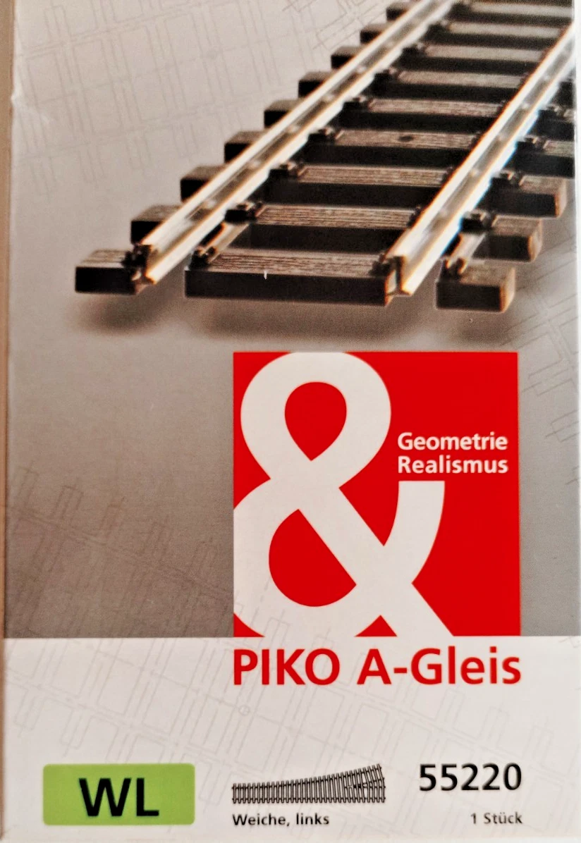 RAIL COURBE R2 422 MM 30° - VOIE A AVEC BALLAST - PIKO 55412