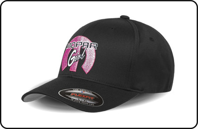 Classic ''Mopar Girl'' Logo - Embroidered Flexfit Adult Cap/Hat - S/M & L/XL