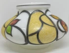 Vintage White Milk Glass Hand Painted Lamp Shade